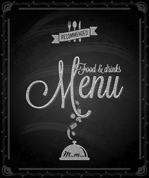 Design elements menu chalkboard Royalty Free Vector Image