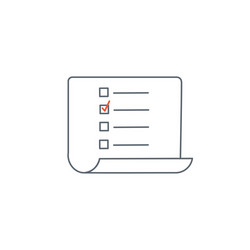 check form list on papper icon checked symbol vector image