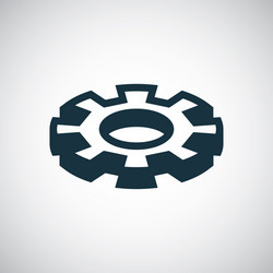 setting gear icon for web and ui on white vector image