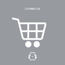 Shopping cart minimal icon vector