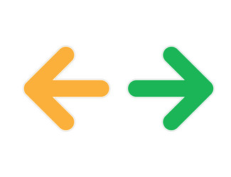 arrow stickers in red and orange cursor pointer vector image