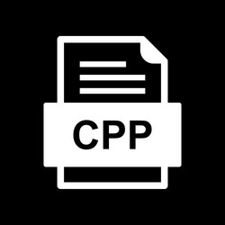 cpp file document icon vector