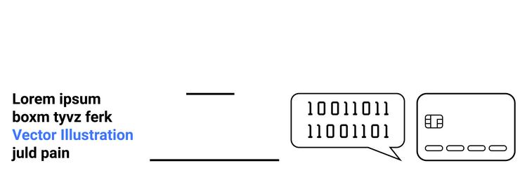 digital communication concept with binary code vector image