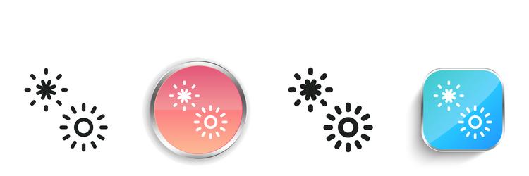 fireworks icon thin linear regular and button vector image