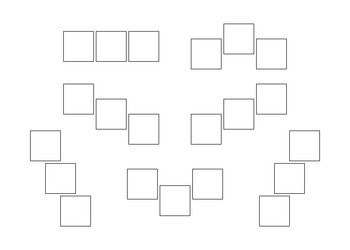 frame collage from square shape for photo image vector image