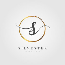 Gold elegant initial letter type p Royalty Free Vector Image