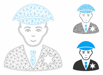 Sheriff mesh wire frame model and triangle vector