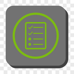 checklist page rounded square button vector image