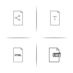 Files and folders sign simple linear icon vector