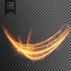 Abstract wavy golden light effect background Vector Image