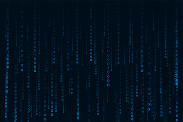 matrix style binary code digital falling numbers vector image