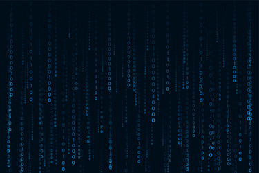 matrix style binary code digital falling numbers vector