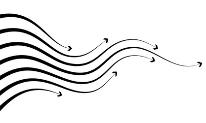 movement curve line wave flow arrows vector image
