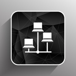network - icon networking wired lan web vector image