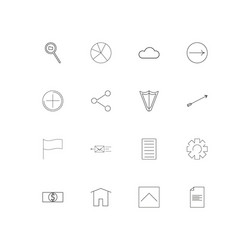web linear thin icons set outlined simple vector image