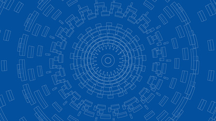 3d circular pattern style wireframe model vector image