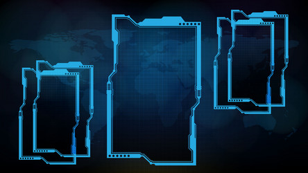 abstract background of sci fi frame hud ui lower vector image