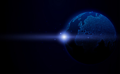digital technology worldwide global network tech vector image
