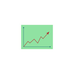 flat graph chart icon vector image