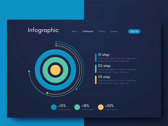 graphics infographics with six options template vector