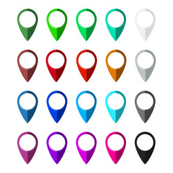 set of blank bright labels pointers map different vector image
