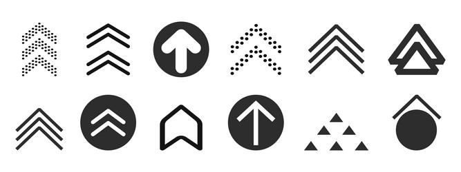 swipe up slide arrow button scroll ui icon vector image