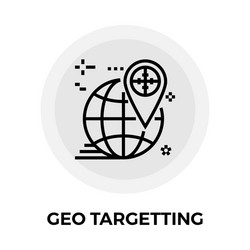 geo targeting line icon vector