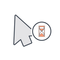 arrow busy cursor mouse pointer icon vector image