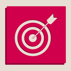 target with dart grayscale version vector image