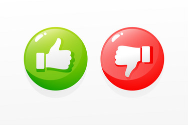 Thumbs Up Down Green Red Vector Images (over 480)