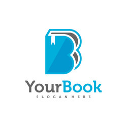 letter b with book logo design creative Vector Image