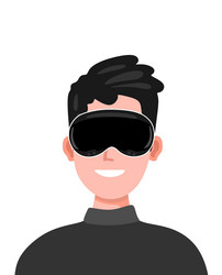 people using spatial computing devices vector image