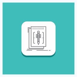 round button for code edit editor language vector image