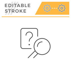 answer search editable stroke line icon vector image
