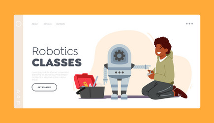 Engineering and intelligence classes for kids vector