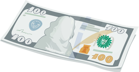 new one hundred dollars bank vector