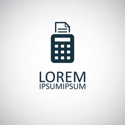 Pos terminal icon simple flat element design vector