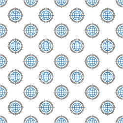 Globe target concept line seamless pattern vector