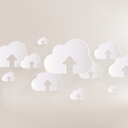 cloud upload application web icon vector