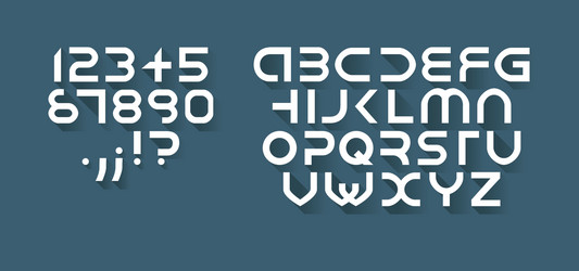 Flat font vector