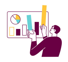 man makes plans forms the columns of a table vector image