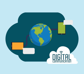 web hosting and data security design vector image