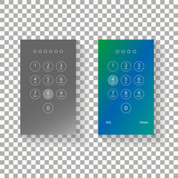 screen lock authentication password smartphone vector image