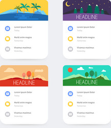 Set of templates with user interface design vector