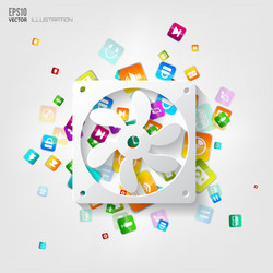 application buttonsocial mediacloud computing vector image