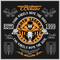 vintage motorcycle label retro chopper bike Vector Image