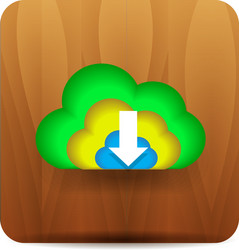 Virtual cloud icon vector