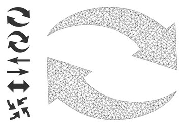 web network exchange arrows icon with simple vector image