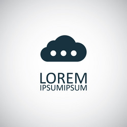 cloud icon for web and ui on white background vector image
