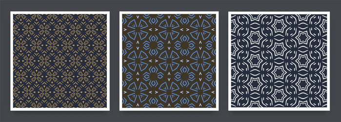 set of seamless abstract minimal patterns vector image